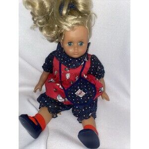 Vintage 17’ German Lissi Doll Blonde Ducks Cloth Eyes Vinyl Beautiful Sweet